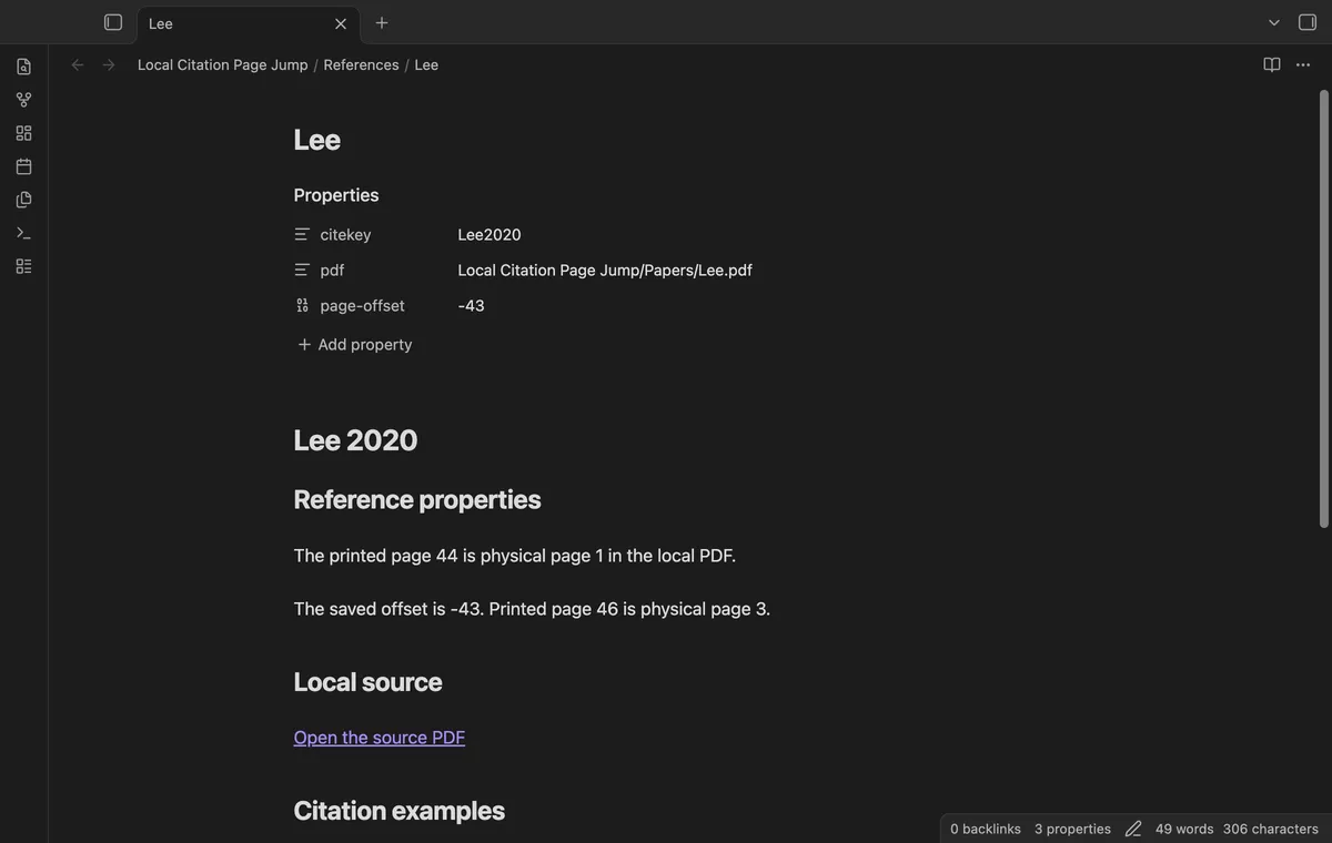 Local Citation Page Jump screenshot