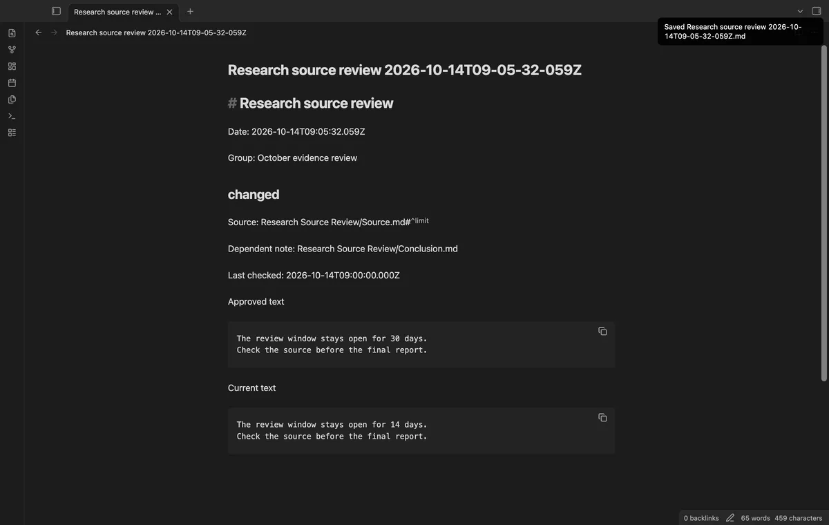Research Source Review screenshot