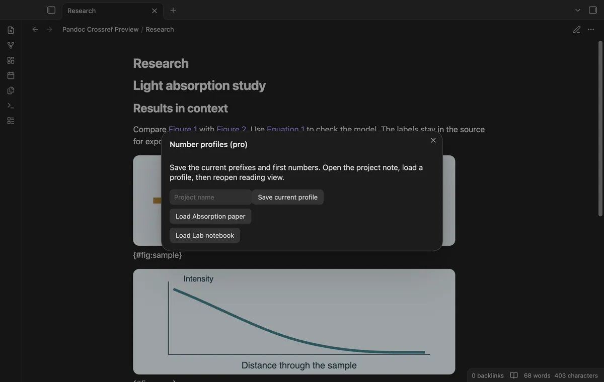 Pandoc Crossref Preview screenshot