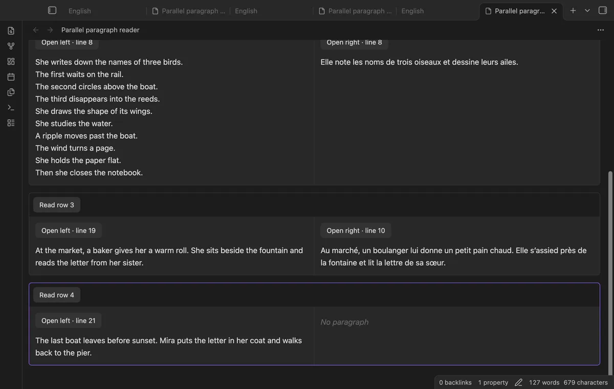 Parallel Paragraph Reader screenshot