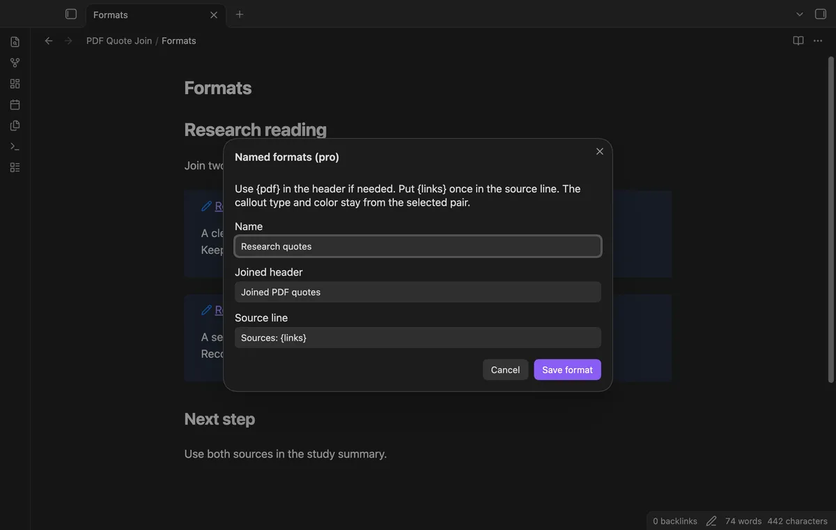 PDF Quote Join screenshot
