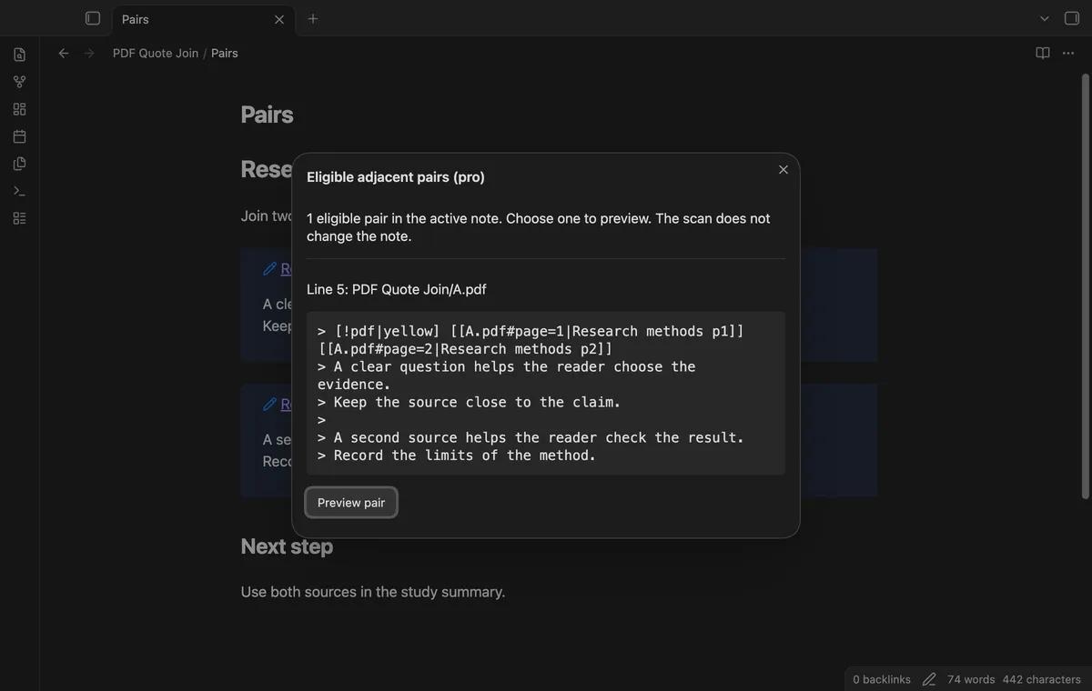 PDF Quote Join screenshot