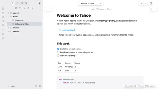 Tahoe screenshot