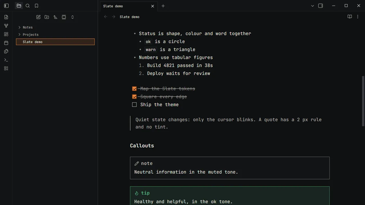 Slate screenshot