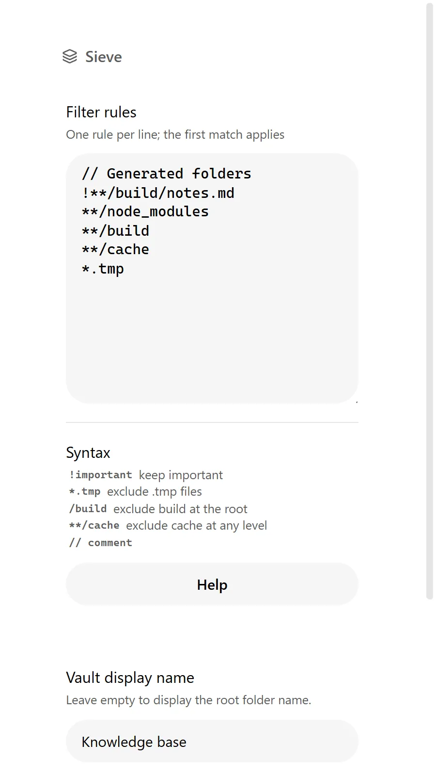 Sieve screenshot