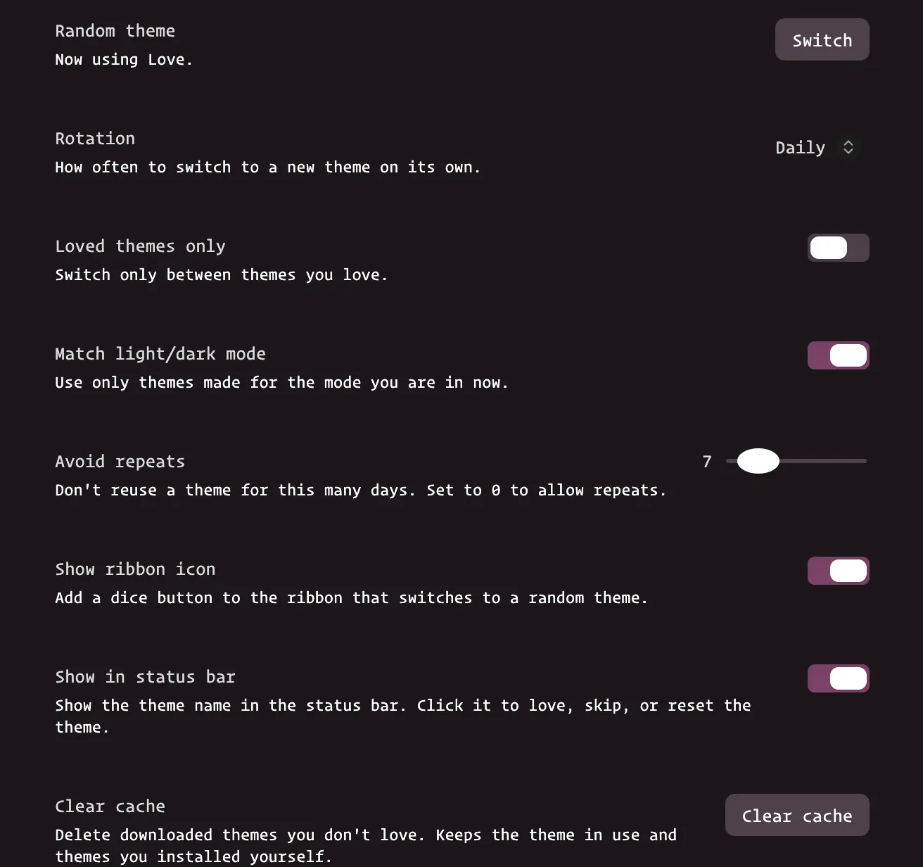 Random Theme screenshot