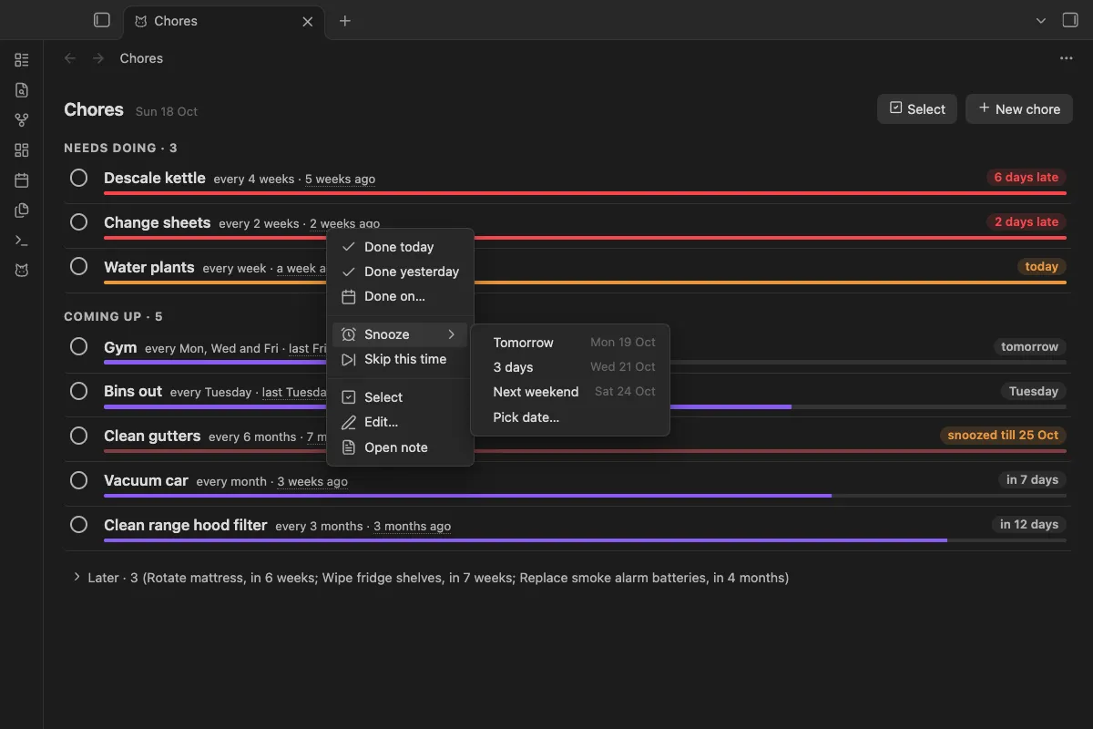 Choreday screenshot