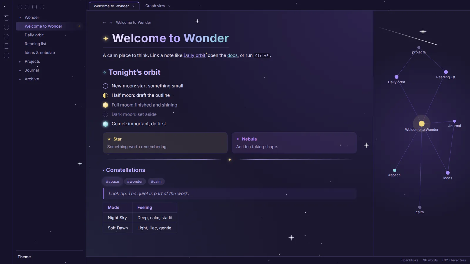 TheWonderSpace screenshot