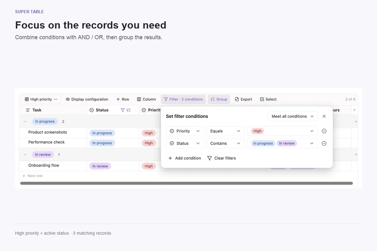 Super Table screenshot