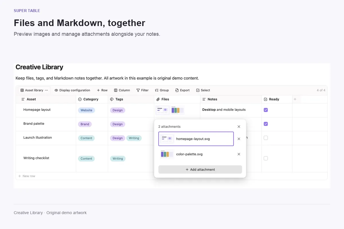 Super Table screenshot