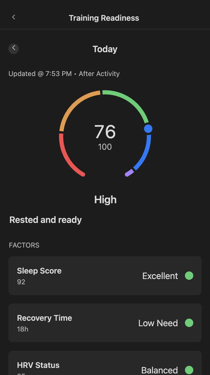Garmin Connect screenshot