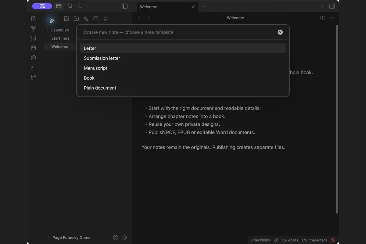 Page Foundry screenshot
