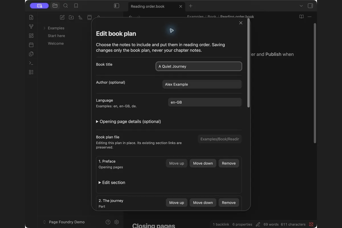 Page Foundry screenshot