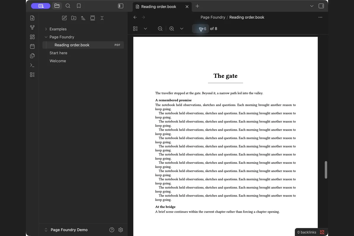 Page Foundry screenshot