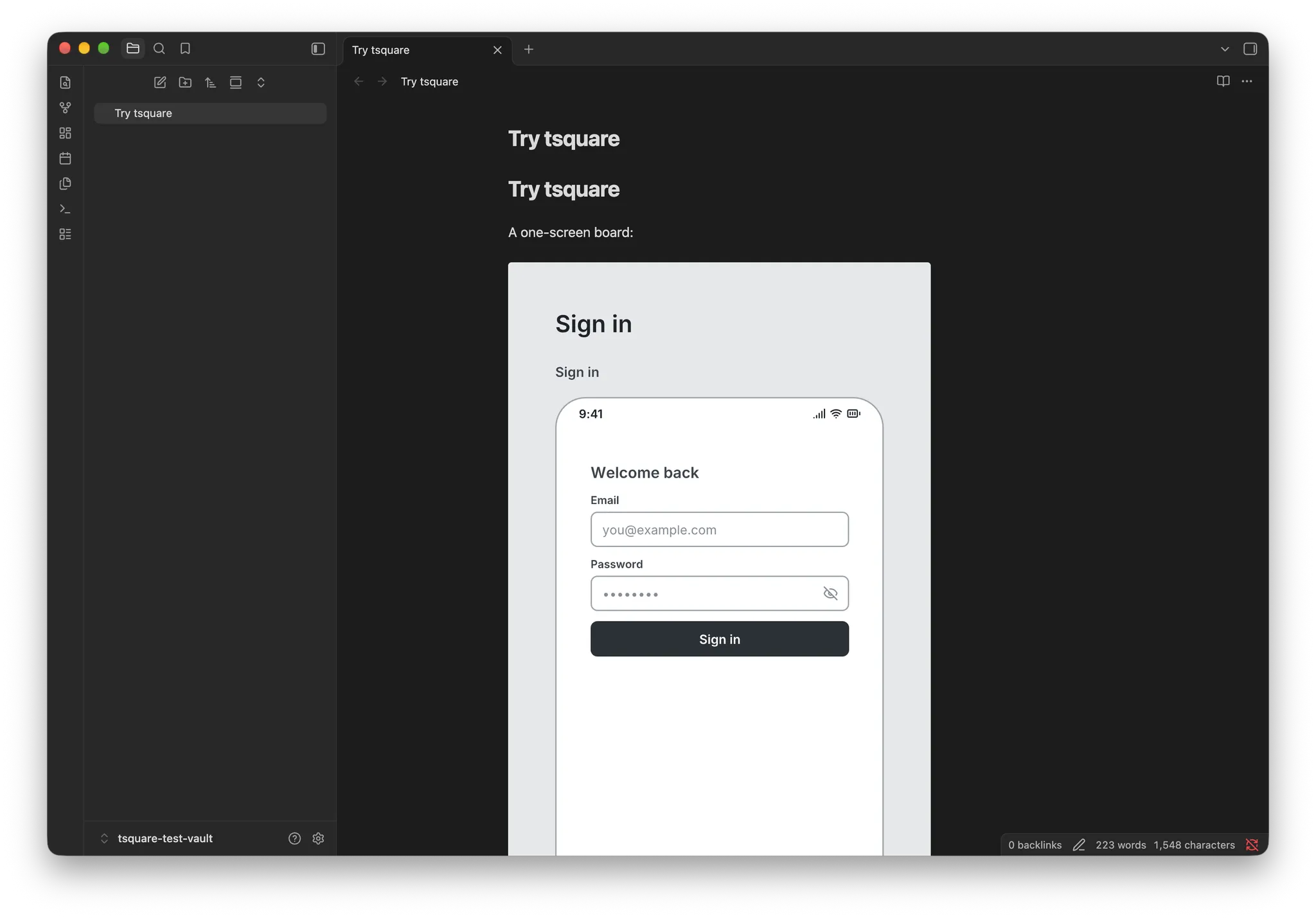 tsquare screenshot