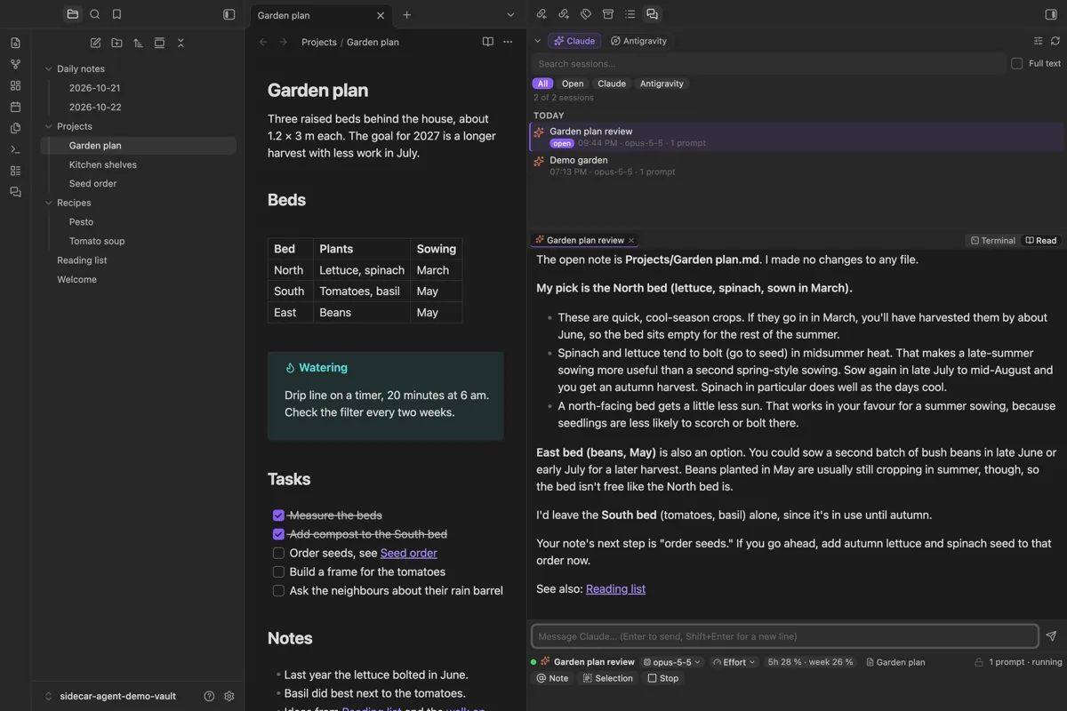 Sidecar Agent screenshot