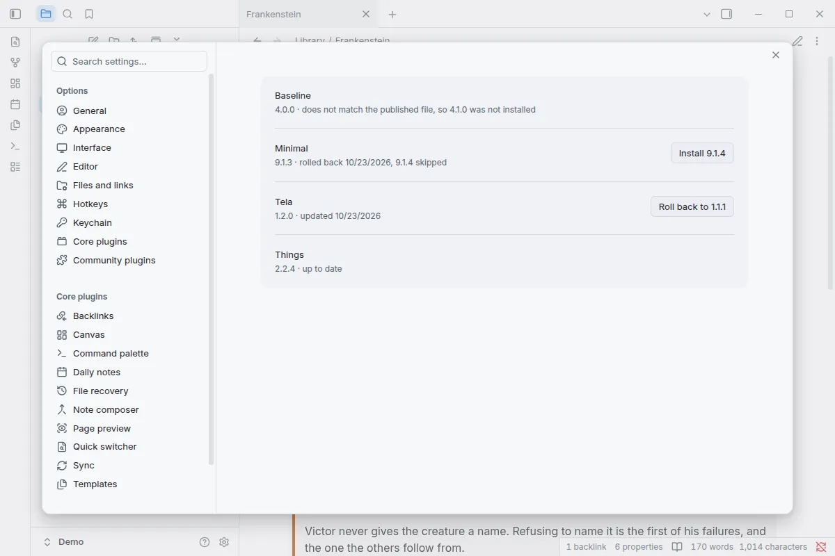 Theme Autoupdater screenshot