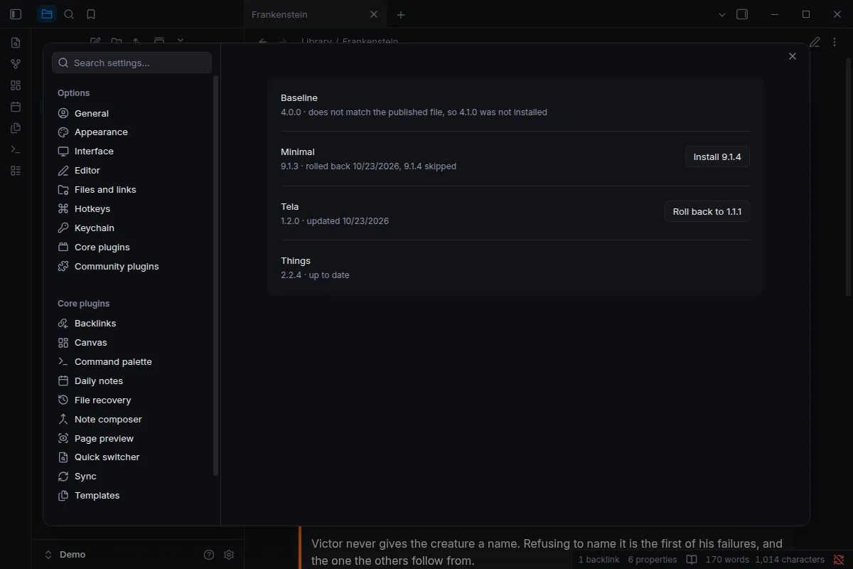 Theme Autoupdater screenshot