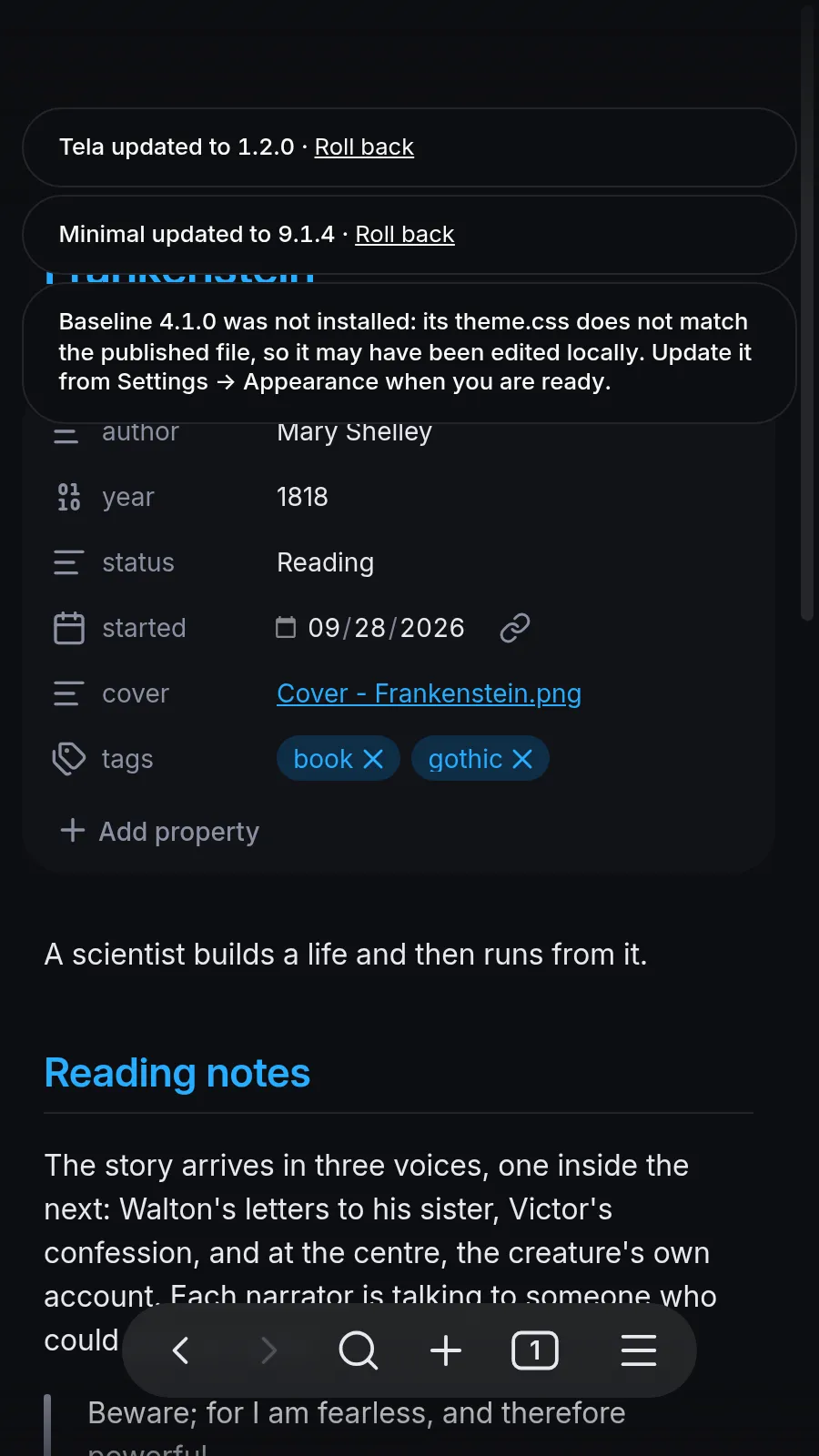 Theme Autoupdater screenshot