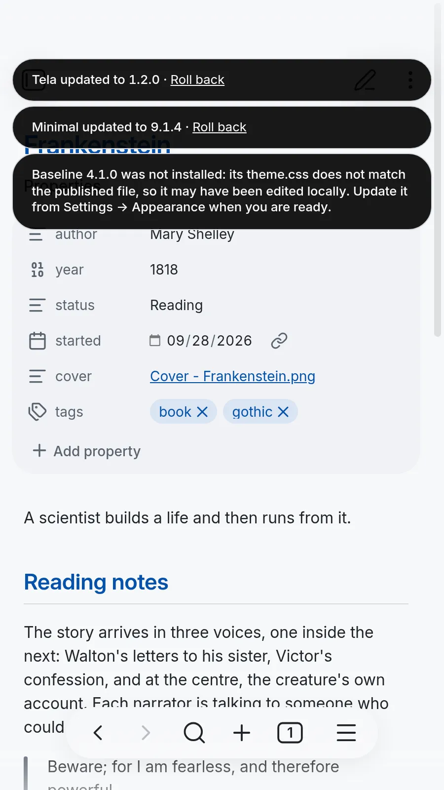 Theme Autoupdater screenshot