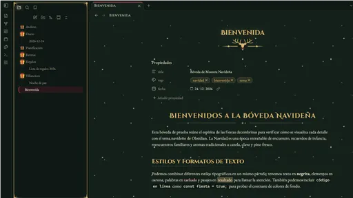 Merry Christmas - Obsidian Theme