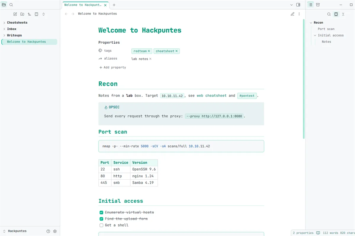 Hackpuntes screenshot