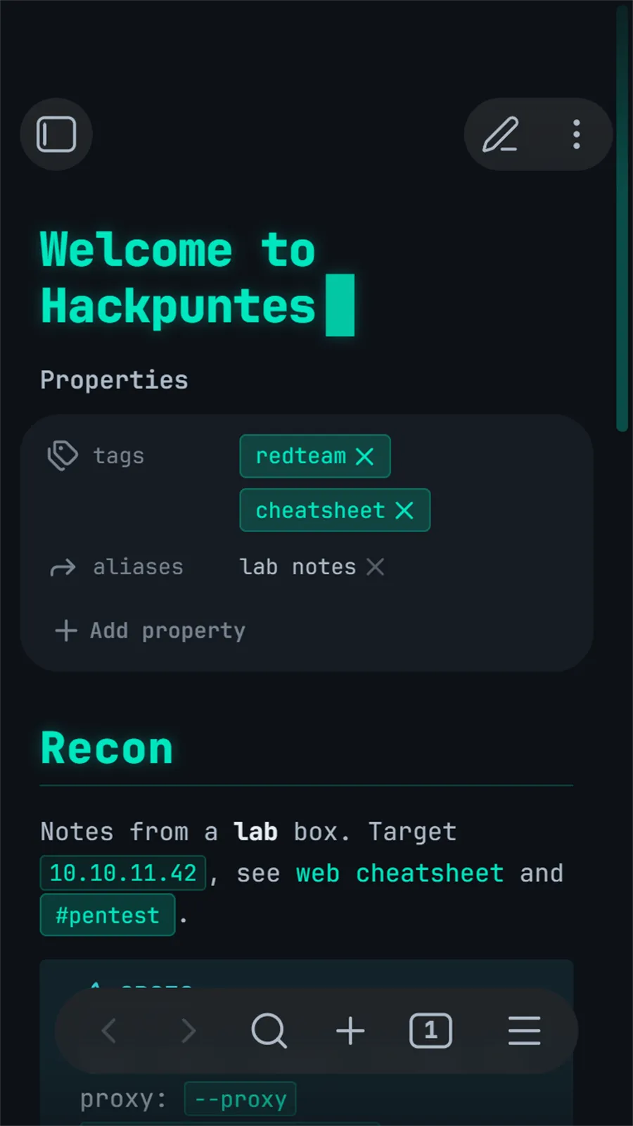 Hackpuntes screenshot