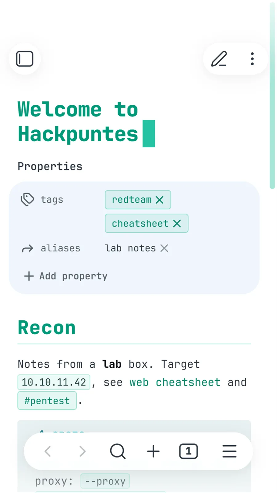 Hackpuntes screenshot