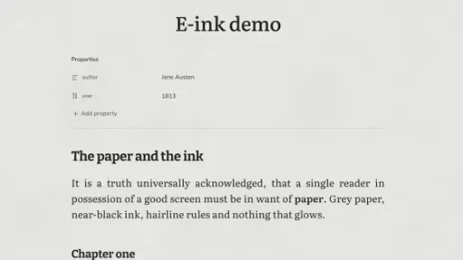 E-ink - Obsidian Theme