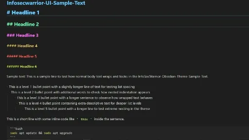 Infosecwarrior UI screenshot