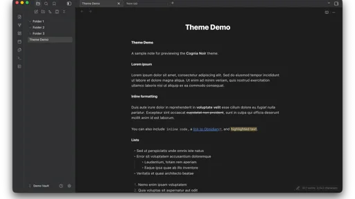 Cognia Noir screenshot