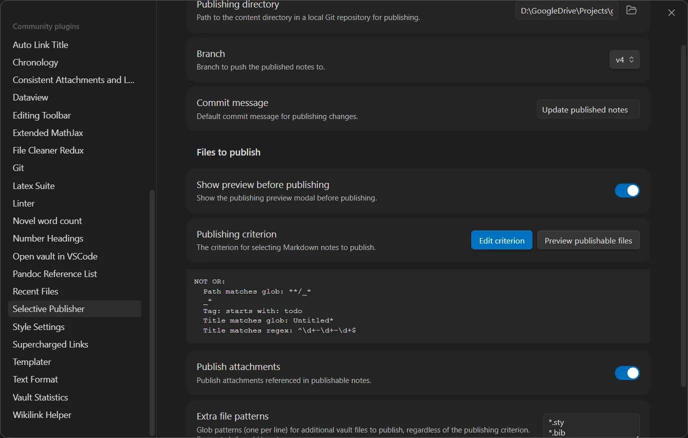 Selective Publisher screenshot