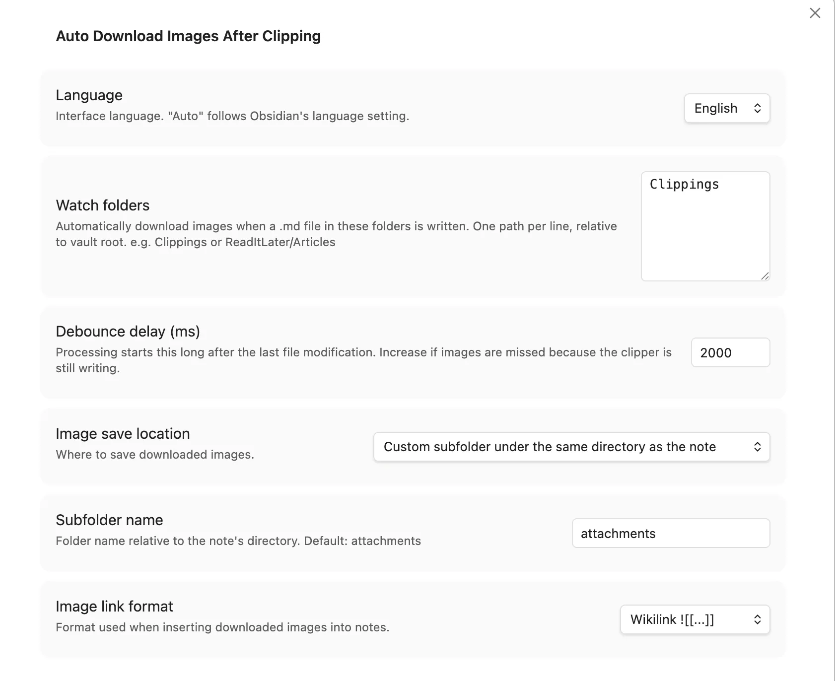 Auto Download Images After Web Clipping screenshot