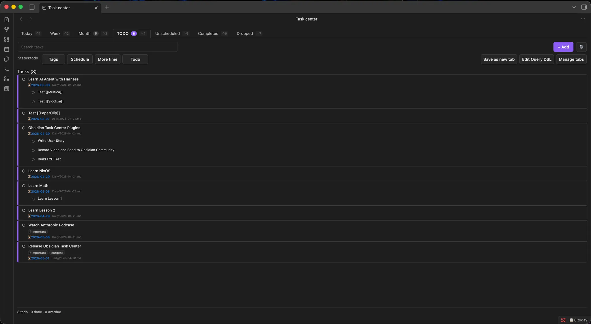 Task Center screenshot
