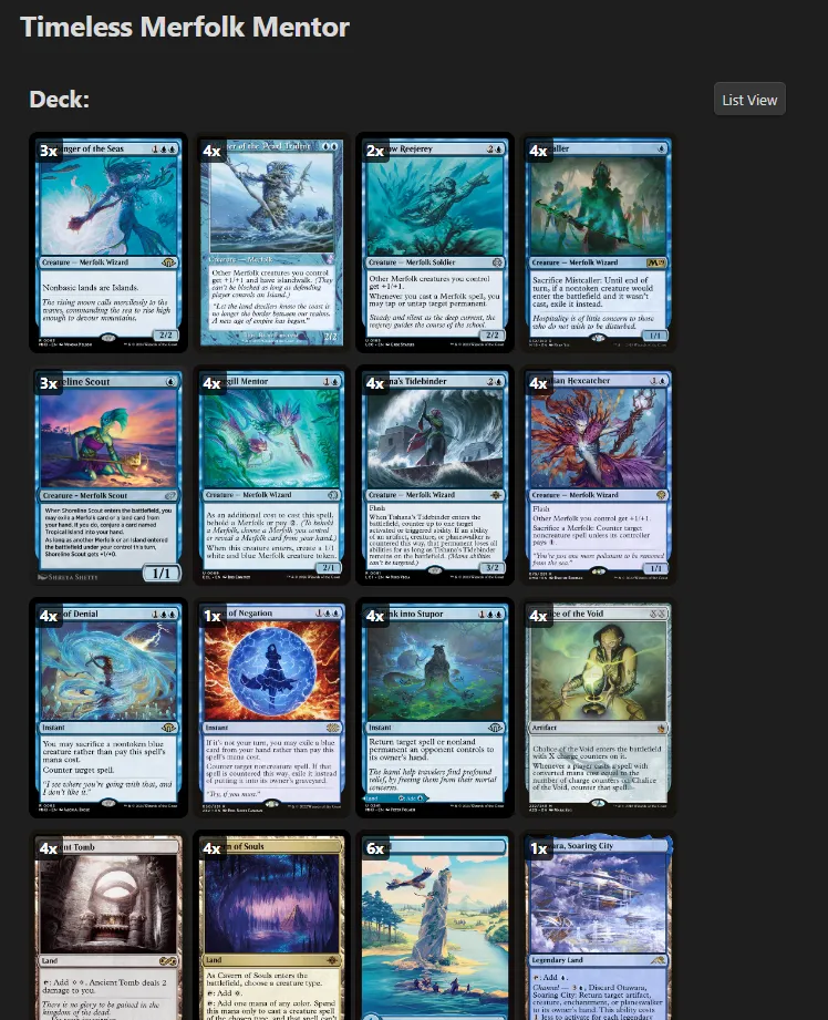 MTG Deck screenshot