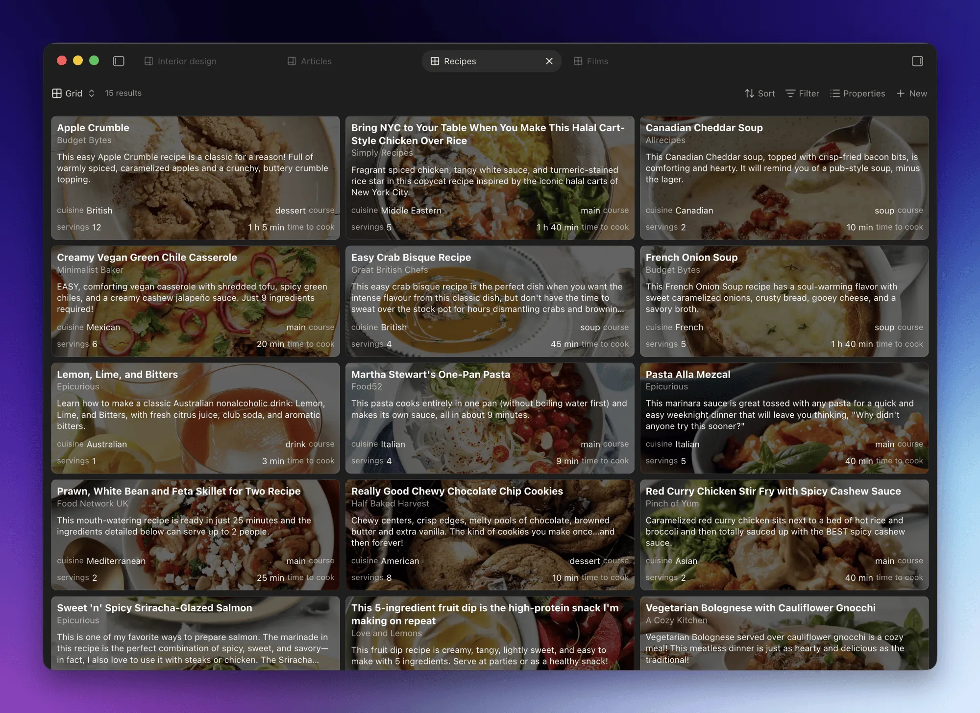 Dynamic Views screenshot