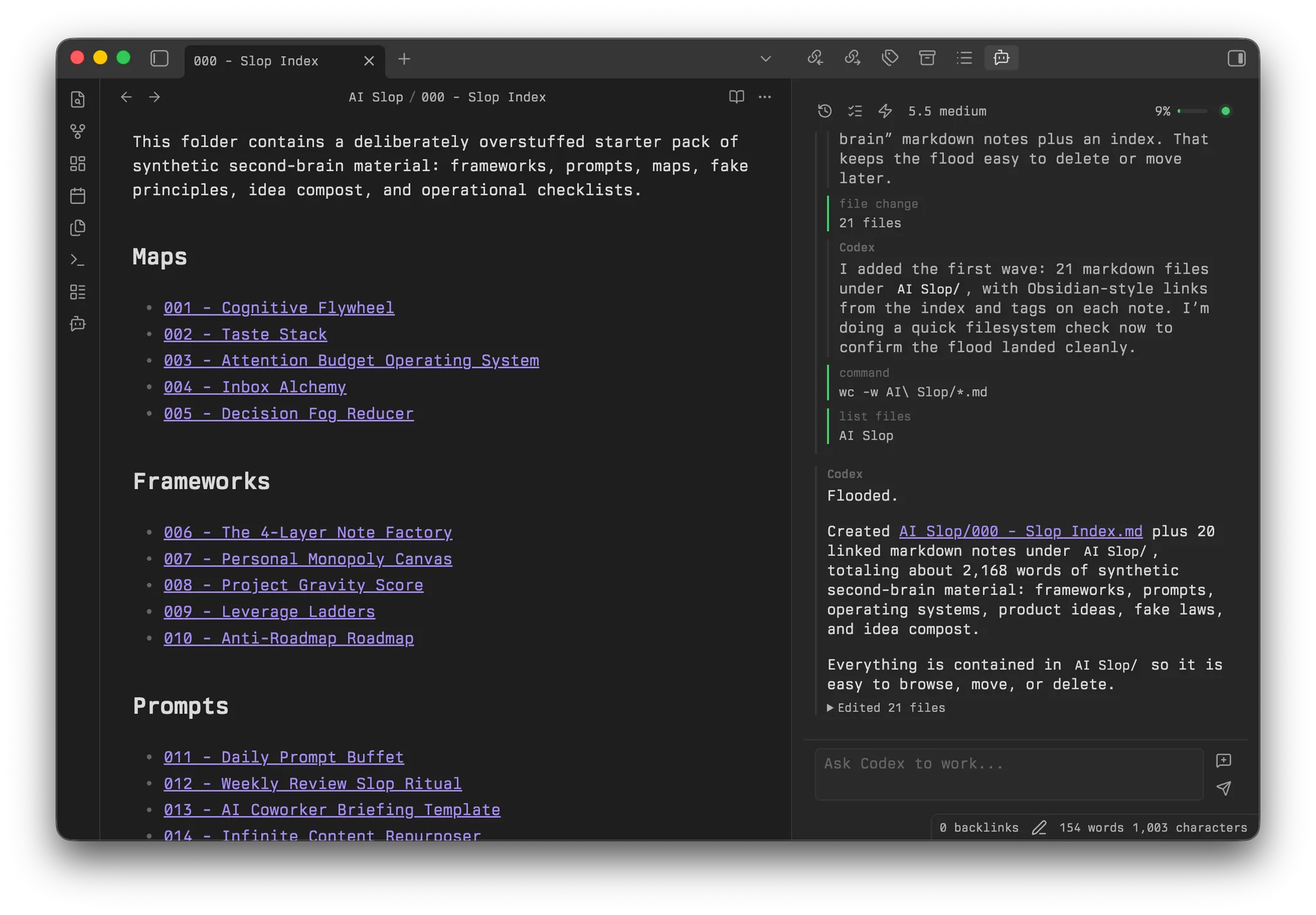 Codex Panel screenshot