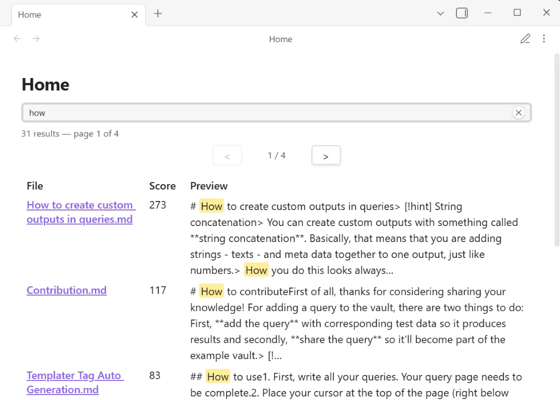 Embedded-Omnisearch screenshot