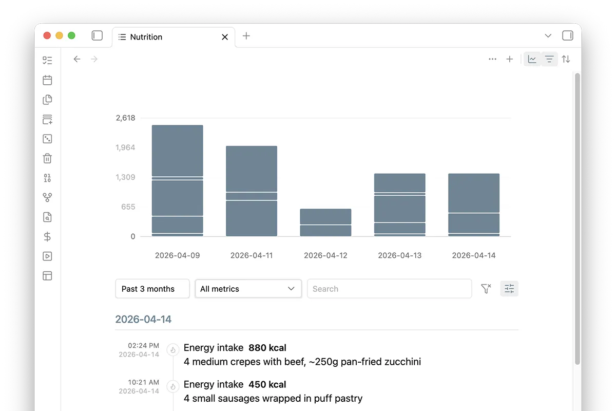 Metrics screenshot