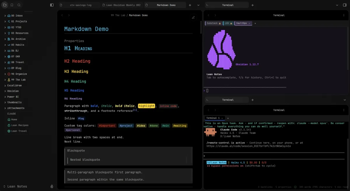 Lean Terminal screenshot
