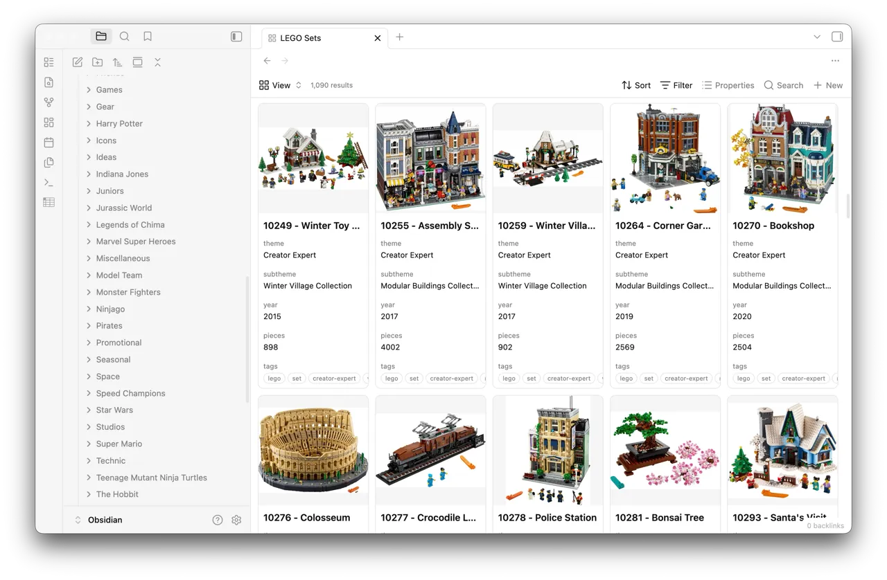 Brickset LEGO screenshot