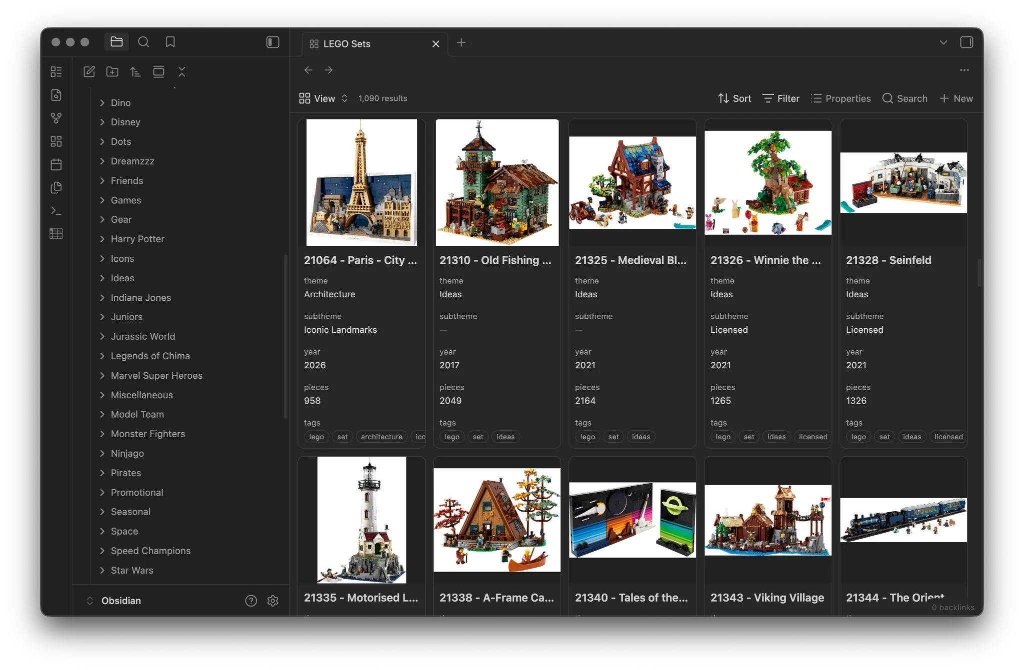 Brickset LEGO screenshot