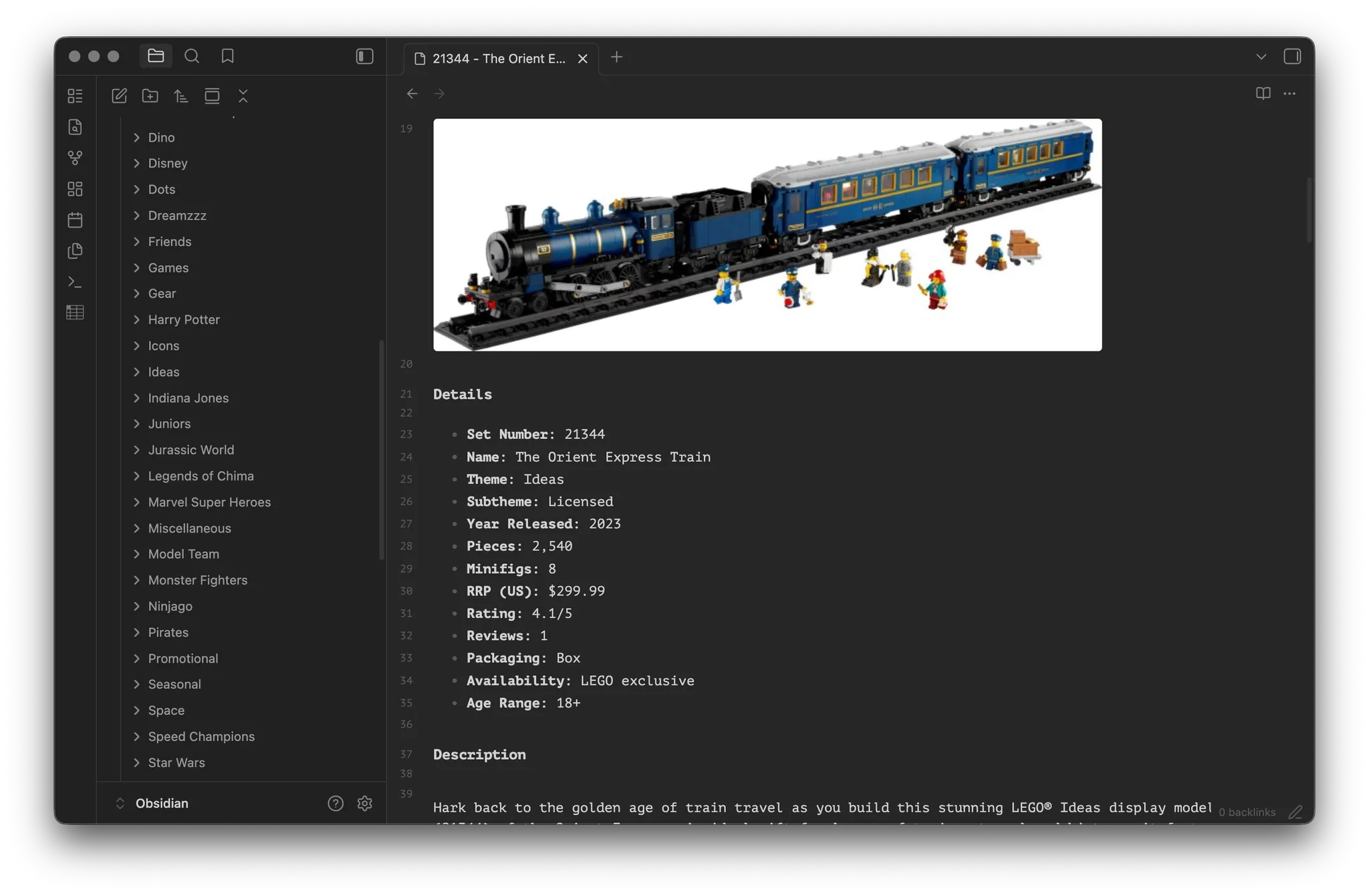 Brickset LEGO screenshot
