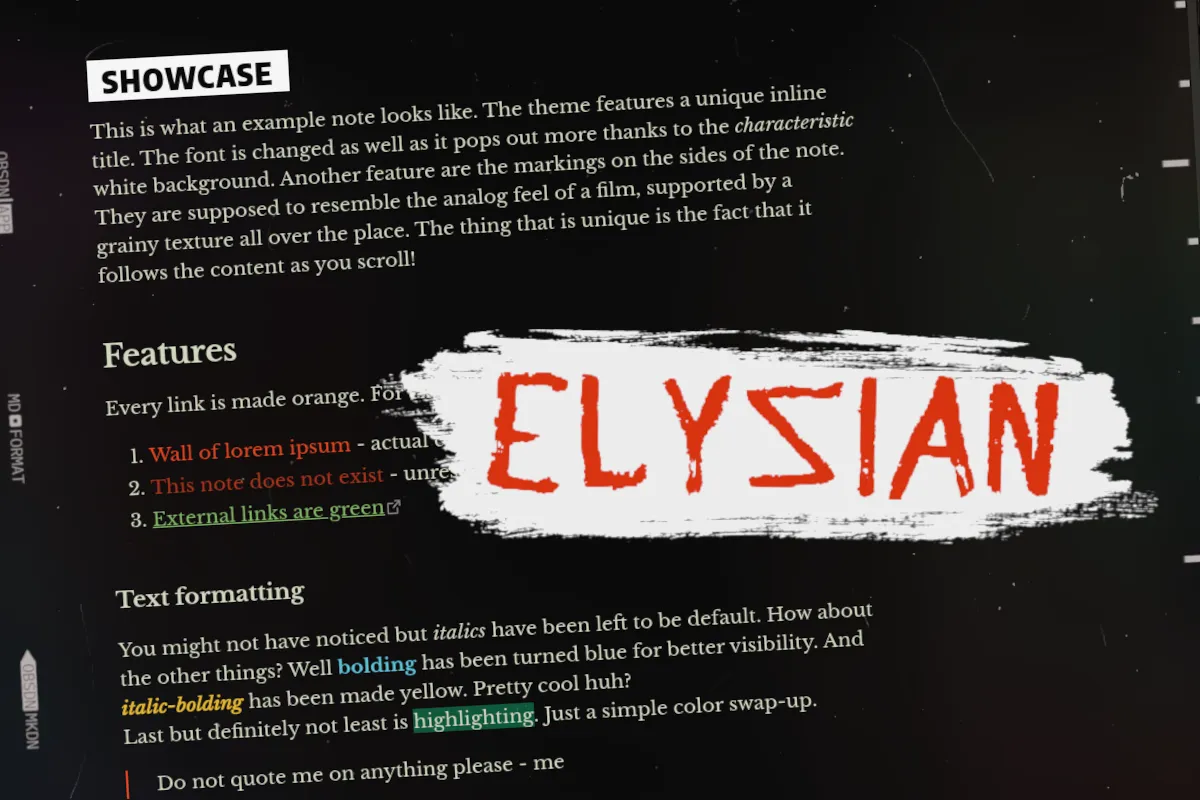 Elysian screenshot