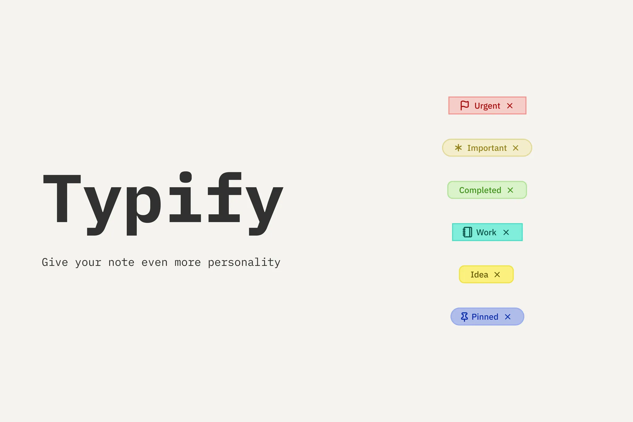 Typify screenshot