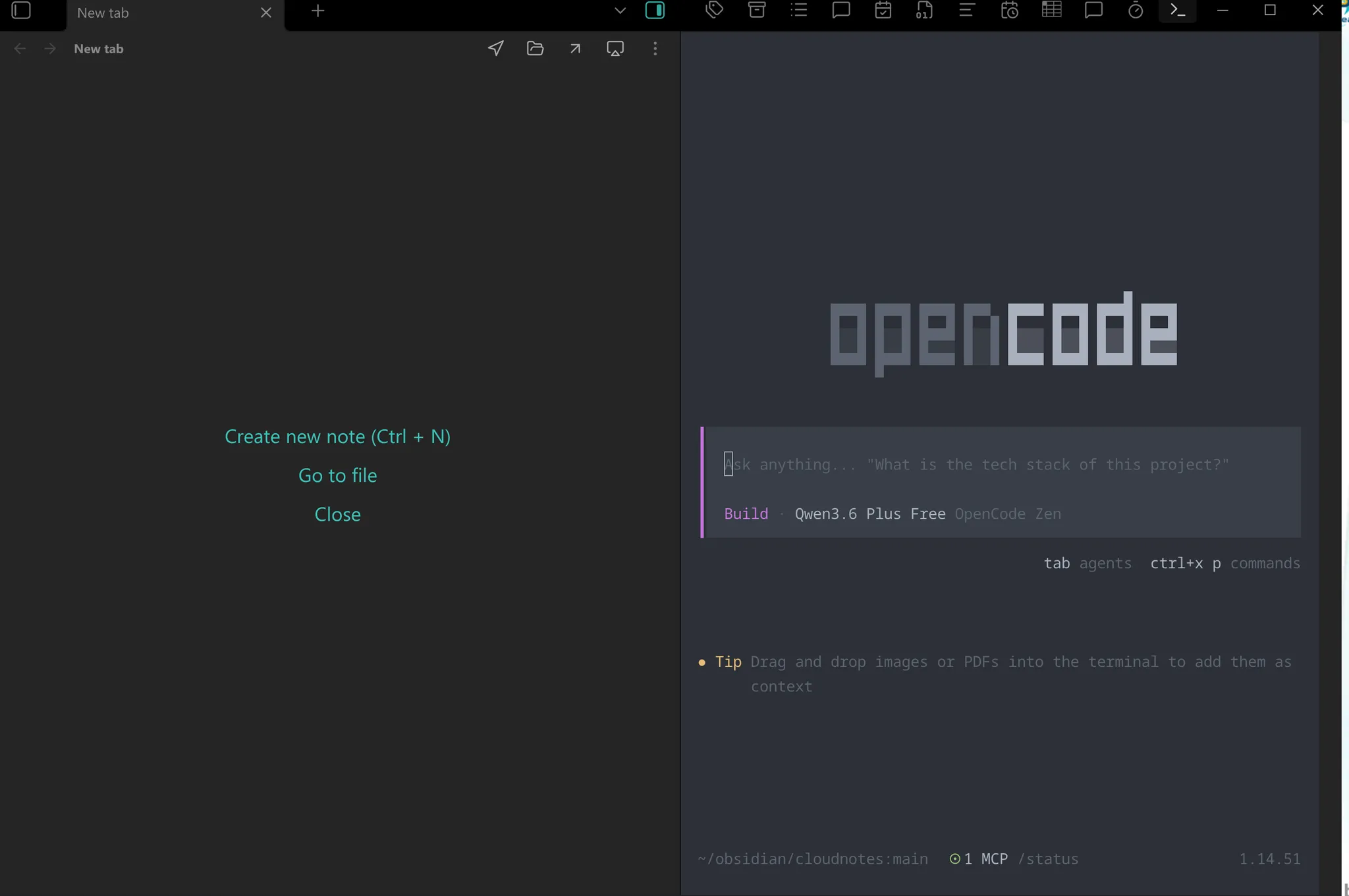 OpenCode screenshot