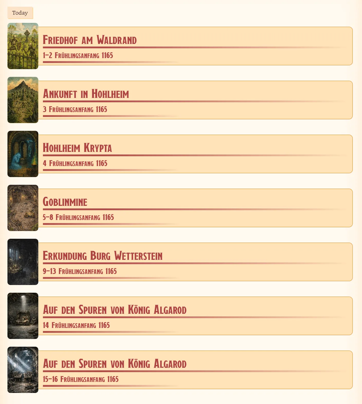 TTRPG Tools - Timeline screenshot