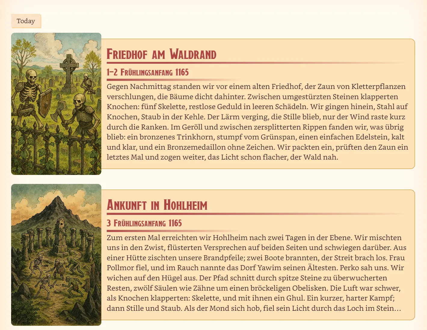 TTRPG Tools - Timeline screenshot