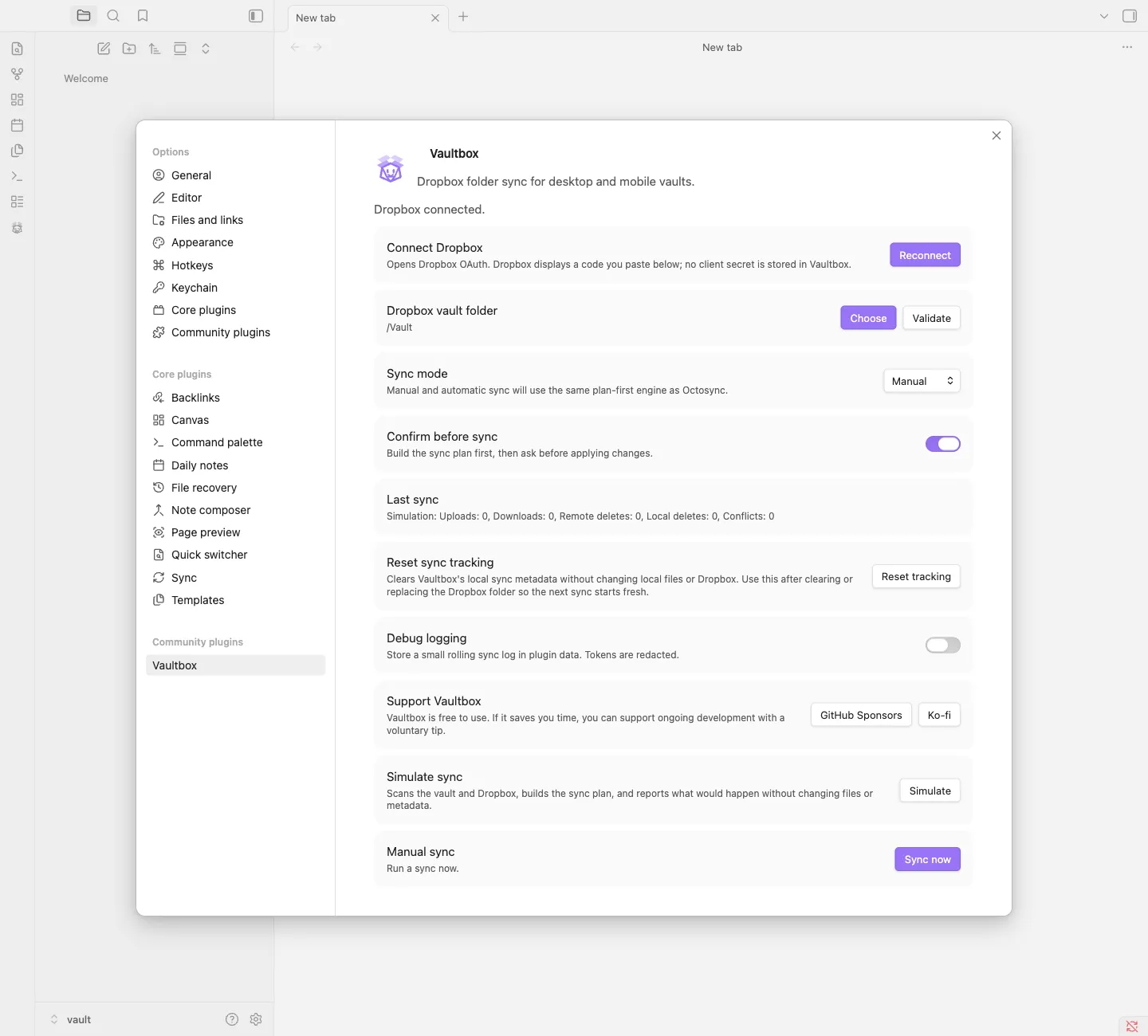 Vaultbox screenshot